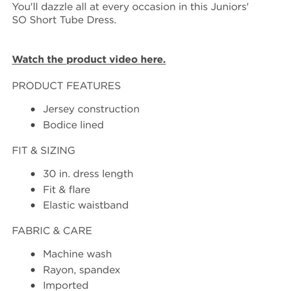 SO Juniors Black Tube Dress - Picture 3 of 7